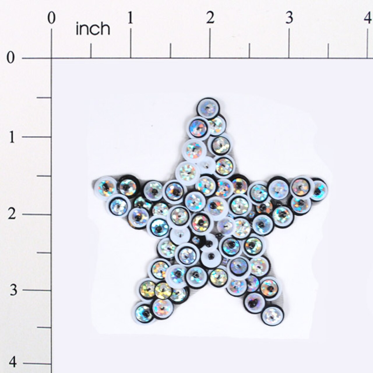 3 1/4&#x22; x 3 1/4&#x22; Star Bead and Sequin Applique/Patch